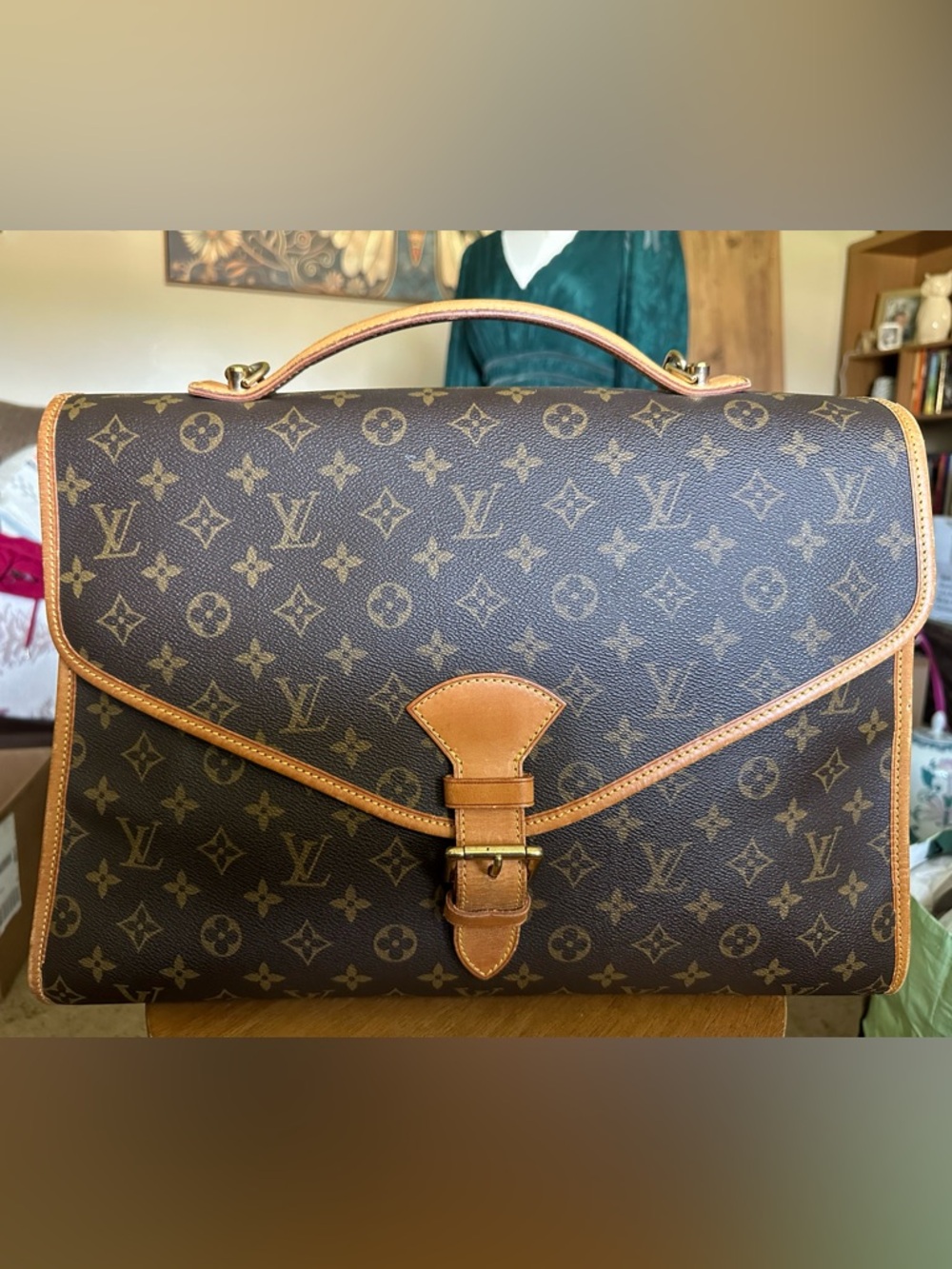 Authentic Louis Vuitton Monogram Beverly Briefcase with Dust Bag